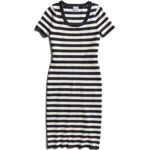 Jason Wu GREY Dress T Shirt Bodycon Striped Short Sleeve Scoop Pink Black Small